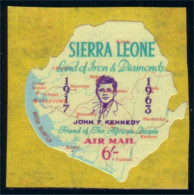 806 Sierra Leone John Kennedy Map Island Carte Ile Surcharge MNH ** Neuf SC (SIE-77) - Kennedy (John F.)