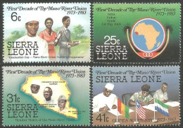 806 Sierra Leone Drapeau Flag Map Carte Education MNH ** Neuf SC (SIE-79a) - Postzegels