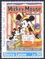 806 Sierra Leone Mickey Circus Cirque Magazine MNH ** Neuf SC (SIE-58a) - Sonstige & Ohne Zuordnung
