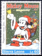 806 Sierra Leone Mickey Pere Noel Santa Claus Magazine MNH ** Neuf SC (SIE-59) - Noël