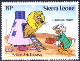 806 Sierra Leone Ludwig Von Drake Lion Fusee Rocket MNH ** Neuf SC (SIE-52a) - Noël