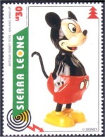 806 Sierra Leone Mickey Walking Wind-up Toy Jouet Mecanique MNH ** Neuf SC (SIE-41e) - Textile