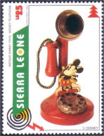 806 Sierra Leone Mickey Telephone Toy Jouet MNH ** Neuf SC (SIE-40d) - Telecom