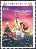 806 Sierra Leone Aladin Aladdin Jasmine Christmas Carpet Tapis De Noel MNH ** Neuf SC (SIE-32a) - Noël