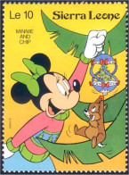 806 Sierra Leone Minnie Chipmunk Sapin Noel Christmas Tree MNH ** Neuf SC (SIE-24c) - Trees