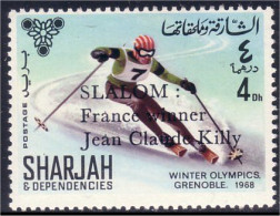 804 Sharjah Grenoble 68 Ski Surcharge MH * Neuf (SHA-20) - Ski