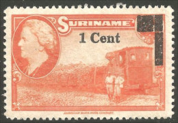 836 Suriname Queen Reine Wilhelmina 1954 Surcharge No Gum Sans Gomme (SUR-24) - Suriname