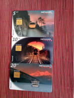 Set Phonecard Zwitserland Used  Rare - Svizzera