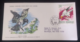 EL)1977 ROMANIA, WORLD WILDLIFE FUND, WWF, PROTECTED FAUNA, OSPREY, CIRCULATED TO NEW YORK - USA, FDC - Unused Stamps