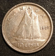 CANADA - 10 CENTS 1940 - Argent - Silver - KM 34 - Georges VI Légende Avec IND:IMP: - Canada