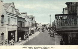 Curacao, N.W.I., WILLEMSTAD, Otrabanda, Broad Street 1940s Kropp 21784N Postcard - Curaçao