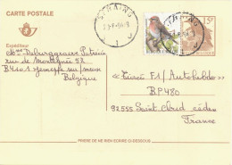 BELGIUM. POSTAL STATIONERY WITH ADDITIONAL POSTAGE. BIRD - Postcards 1951-..