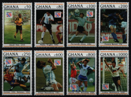 Ghana 1993 - Mi-Nr. 1884-1891 ** - MNH - Fußball / Soccer - Ghana (1957-...)