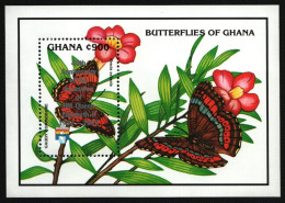 Ghana 1992 - Mi-Nr. Block 205 ** - MNH - Schmetterlinge / Butterflies - Ghana (1957-...)