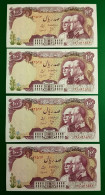 Iran Pahlavi / TOP Lot 4 * 100 Rials 1976 P.108 Commemorative UNC SEQUENTIAL Numbers From Bundle + FIRST SERIAL !!!++ - Irán