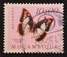 MOZPO0406U4 - Mozambique Butterflies - 10$00 Used Stamp - Mozambique - 1953 - Mosambik