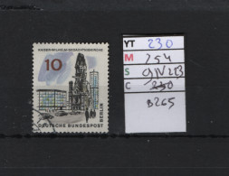 P. FIXE Obl  230 YT 254 MIC 9N223 SCO B265 GIB  Eglise Du Souvenir De L'empereur Guillaume 1965-66  *Berlin* 75/02 - Gebraucht