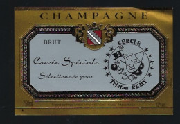 Etiquette Champagne Brut  Cuvée Spéciale Cercle Tristan Remy  Roger Lande Festigny Marne 51 " Clowns" - Champagner