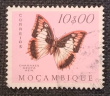 MOZPO0406U5 - Mozambique Butterflies - 10$00 Used Stamp - Mozambique - 1953 - Mosambik