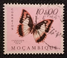 MOZPO0406U7 - Mozambique Butterflies - 10$00 Used Stamp - Mozambique - 1953 - Mosambik