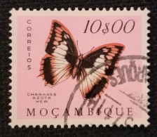MOZPO0406U8 - Mozambique Butterflies - 10$00 Used Stamp - Mozambique - 1953 - Mosambik