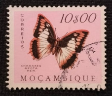 MOZPO0406U9 - Mozambique Butterflies - 10$00 Used Stamp - Mozambique - 1953 - Mozambique