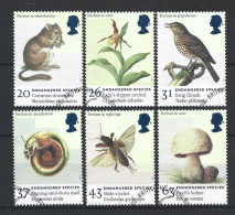 Gr. Britain 1998 Endangered Species Y.T. 2011/2016 (0) - Used Stamps