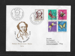 1954 FDC ILLUSTRATION ► Sehr Schöner FDC-Satzbrief Mit Illustration SBK-(P2) + Satz CHF 160.- Von Jeremias Gotthelf - Briefe U. Dokumente