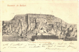 Cpa Souvenir De BELFORT - Le Château Et Le Lion De Bartholdi - Dos Non Divisé - Belfort – Le Lion