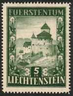 RARE Liechtenstein 1952: Schloss Vaduz (5 Fr) Zu 253 Mi 309 Yv 270 ** Postfrisch MNH (Zu CHF 230.00) - Ongebruikt