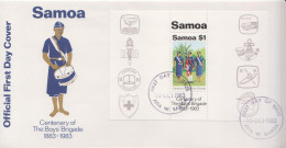 Samoa SS On FDC - Brieven En Documenten