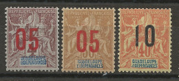 GUADELOUPE N° 72 à 74 Série Complète NEUF** LUXE SANS CHARNIERE / Hingeless / MNH - Neufs