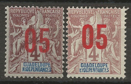 GUADELOUPE N° 72 X 2 Nuances NEUF** LUXE SANS CHARNIERE / Hingeless / MNH - Neufs