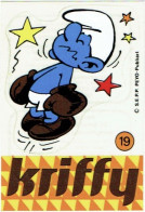 Sticker. Autocollant. KRIFFY N° 19. Schtroumpf - Smurf By Peyo. - Autocollants