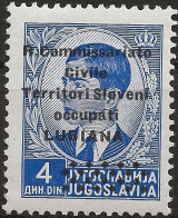 OILU24L / 1941 Occupazione Italiana LUBIANA, Sassone Nr. 24, Francobollo Nuovo Con Traccia Di Linguella */ - Ljubljana