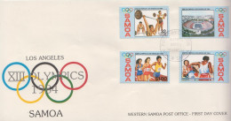 Samoa Set On FDC - Ete 1984: Los Angeles