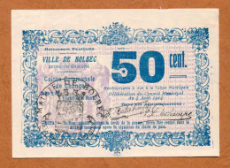 1914-1918 // VILLE DE BOLBEC (Seine Maritime76) // CAISSE COMMUNALE DE CHANGE // Août 1914 // Série 1916 - Bon De 50 Cts - Bonds & Basic Needs