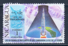 Nicaragua 1971 Mi# 1616 Used - Short Set - Tsiolkovski's Law (speed Of Rockets) / Space - América Del Norte