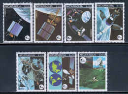Nicaragua 1981 Mi# 2224-2230 Used - Space Communications / Satellites - América Del Norte