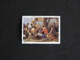 IRLANDE IRELAND EIRE YT 585 OBLITERE - NOEL CHRISTMAS ADORATION DES BERGERS LOUIS LE NAIN PEINTRE - Gebraucht