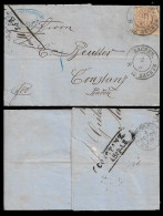 1865 PREUSSEN 3Sgr FALTBRIEF AACHEN N. KONSTANZ - BAHNPOSTSTEMPEL - ZIGARRENHERSTELLER - Lettres & Documents