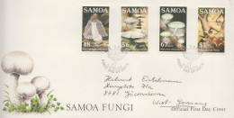 Samoa Set On Used FDC - Mushrooms