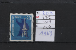 P. FIXE Obl 209 YT 232 MIC 209 SCO B226 GIB  Exposition Nationale De La Radio 1963 *Berlin* 75/01 - Gebruikt