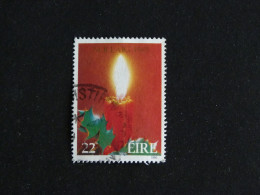 IRLANDE IRELAND EIRE YT 586 OBLITERE - NOEL CHRISTMAS BOUGIE ET HOUX - Used Stamps