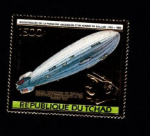 Tchad PA Dirigeable Hindenburg Timbre En OR - ** LUXE - Ciad (1960-...)