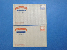 1960 Italia Aerogramma Postale 2 Aerogrammi Postali Nuovi Mnh** 60 E 110 Lire - Stamped Stationery