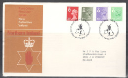 United Kingdom Of Great Britain: Northern Ireland Regional Issues.  FDC Sc. MH19, 27, 37, 46.  Queen Elizabeth II - Mach - Northern Ireland