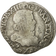 Monnaie, Louis XIII, 1/2 Franc, Tête Nue Au Col Fraisé, 1615, Rennes, Gad. 39 - 1610-1643 Louis XIII Le Juste