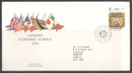 United Kingdom Of Great Britain.  FDC Sc. 1057.  London Economic Summit Conference. Lancaster House  FDC Cancellation - 1981-1990 Decimal Issues