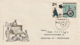 Tsjechoslowakije 1970, Letter Sent To Netherland, Old Cannon - Cartas & Documentos
